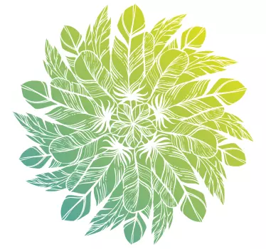 Plant sticker leafy round design - TenStickers