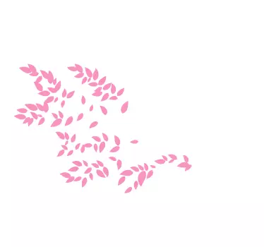 Floral Branch Silhouette wall sticker - TenStickers