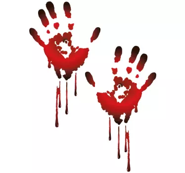 Bloody traces halloween wall sticker - TenStickers