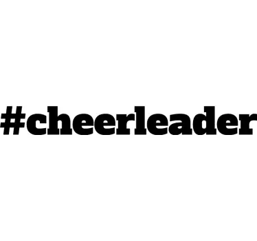 Text sticker #cheerleader quote - TenStickers