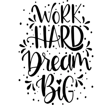 Quote wall sticker strive hard aspire greatly - TenStickers