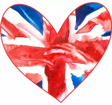 Flag sticker heart shaped flag sticker - TenStickers