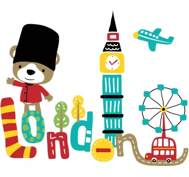 9 small London Landmarks london sticker - TenStickers