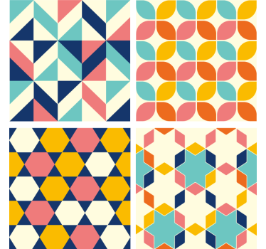 Intricate colourful kitchen tile sticker - TenStickers