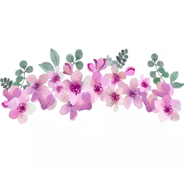 Wall sticker floral watercolor arrangement - TenStickers