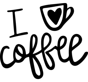 I love coffee kitchen wall sticker - TenStickers