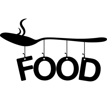 Food dripping from spoon cutlery decal - TenStickers