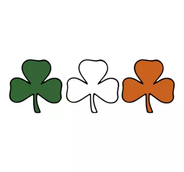 Irishshamrocks flag decal - TenStickers