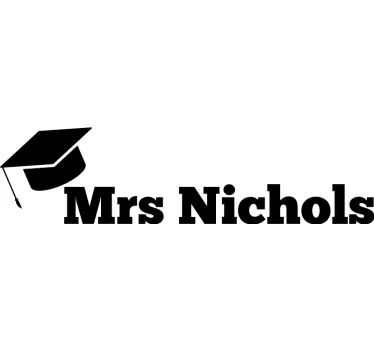 Graduation Cap Emblem quote wall sticker - TenStickers