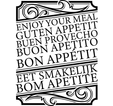 Savor Your Feast text sticker - TenStickers