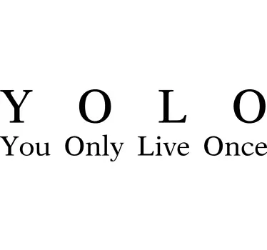 Yolo Life Philosophy wall decal quote - TenStickers