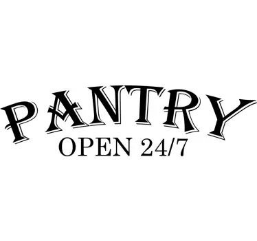 Pantry 24/7 kitchen wall sticker - TenStickers