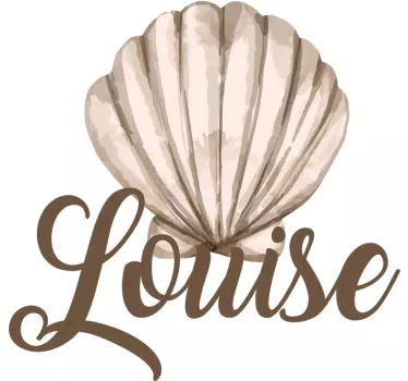 Beige shell with name teenage wall decals - TenStickers