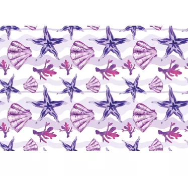 Nature wall sticker coral shell design - TenStickers