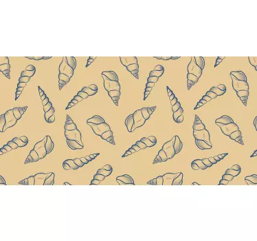 Nature wall sticker shell motif design - TenStickers