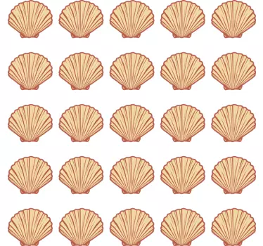 Sea Shell Pattern nature wall sticker - TenStickers