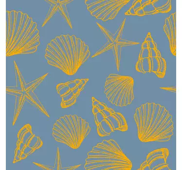 Seashells and Stars nature wall sticker - TenStickers