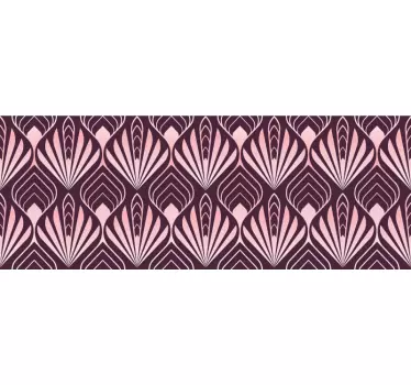 Abstract palm shapes of rose flower wall sticker - TenStickers