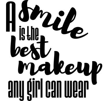Inspirational smile quote quote wall sticker - TenStickers