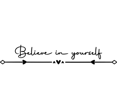 Believe in yourself quote window decal - TenStickers