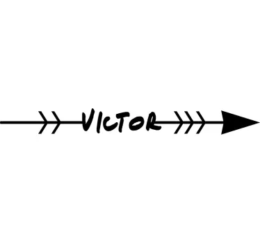 Personalized Arrow Direction quote wall sticker - TenStickers