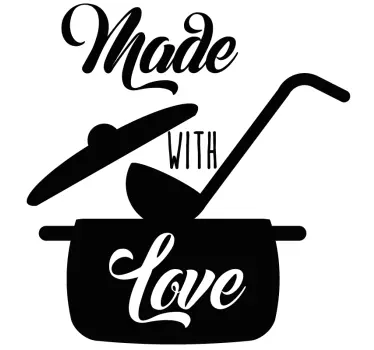 Kitchen made with love kitchen wall sticker - TenStickers
