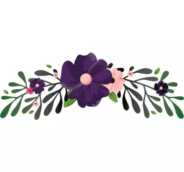 Flower wall sticker flower arrangement decor - TenStickers
