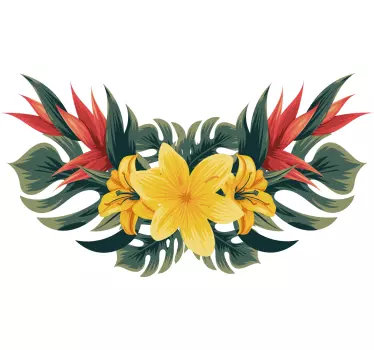 Nature wall sticker lively botanical design - TenStickers
