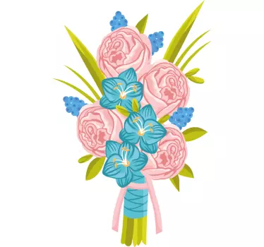Floral Bouquet Design flower wall sticker - TenStickers