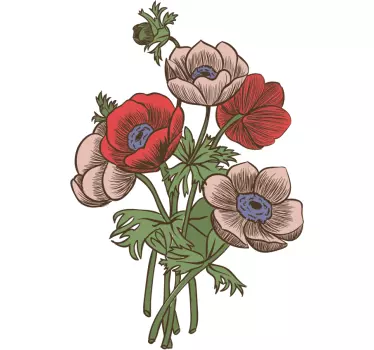 Charming Arrangement wall sticker - TenStickers