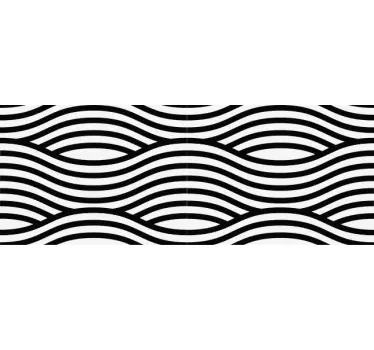 Psychedelic curved paint shapes decals for furniture - TenStickers