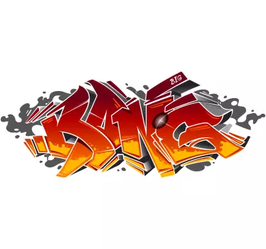 Mural 3D graffiti sticker bundle - TenStickers