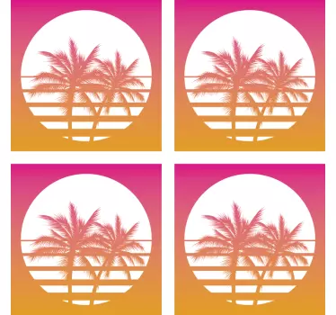 Sunset Vintage Landscape  tile transfer - TenStickers