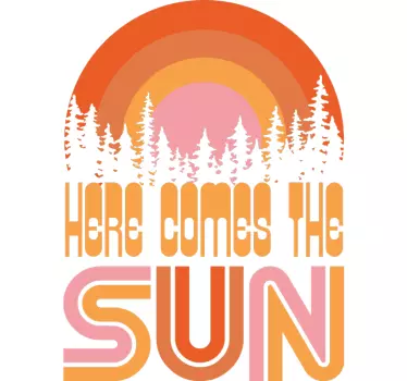 HERE COMES THE SUN nature wall sticker - TenStickers