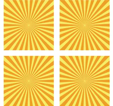 Abstract sunset with orange tones  tile transfer - TenStickers