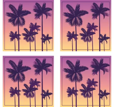 Sunset palms tile transfer - TenStickers
