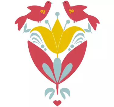 Lively Blossom Arrangement wall sticker - TenStickers
