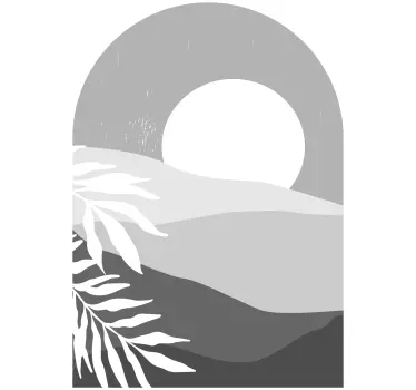 Minimalist Mountain Landscape nature wall sticker - TenStickers