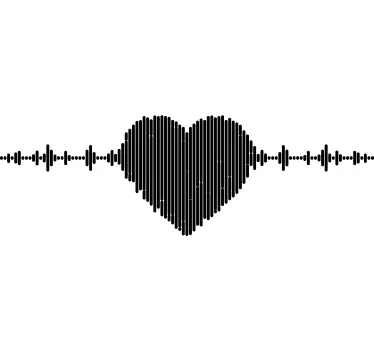 Heart Sound Wave nature wall sticker - TenStickers