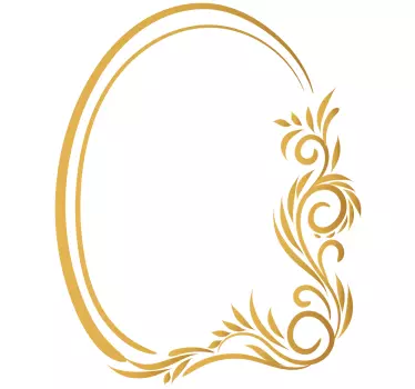 Mirror sticker floral wall design - TenStickers