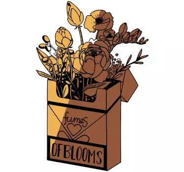 Floral Box Arrangement wall sticker - TenStickers