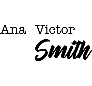 Customized Name Generation text sticker - TenStickers