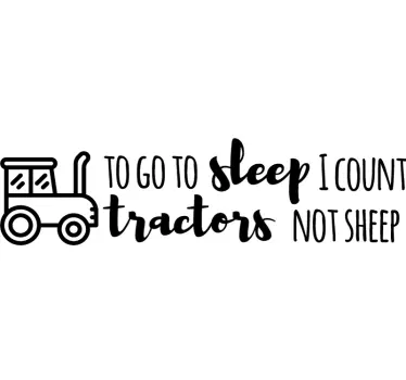Count Tractors not Sheep toy decal - TenStickers