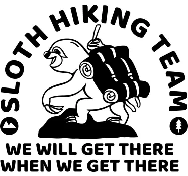 We will get there sloth campervan sticker - TenStickers