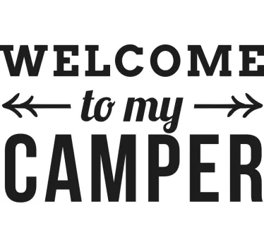 Welcome to my camper campervan decal - TenStickers