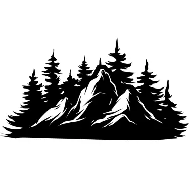 Mountain range campervan decal - TenStickers