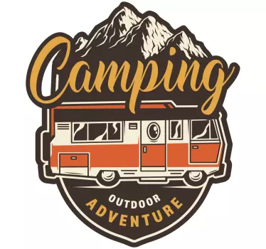 Camping adventure campervan decal - TenStickers