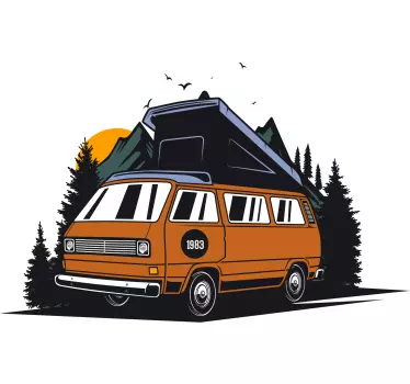 Journey badge campervan sticker - TenStickers