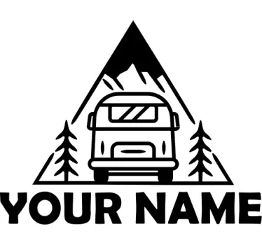 Personalised mountain decal for campervans - TenStickers