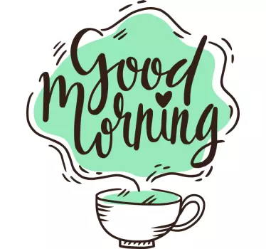 Morning Inspiration Quote quote wall sticker - TenStickers